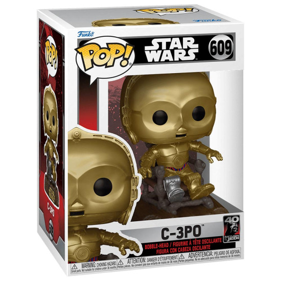 Funko Pop! Star Wars C3P0 in chair (RotJ 40th)